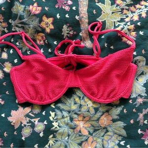 Pink Pac Sun crinkle bikini top - L